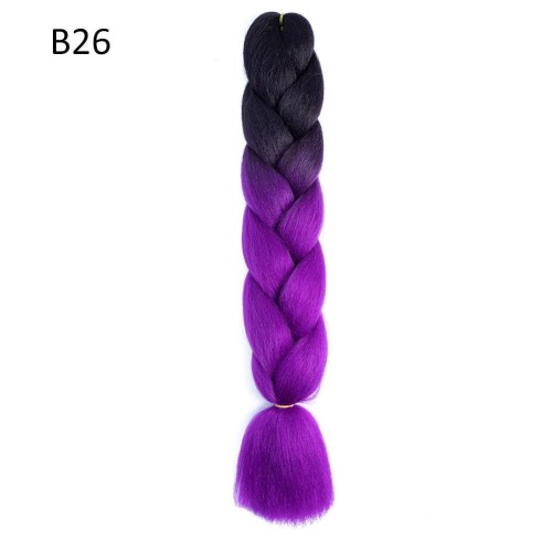 Włosy syntetyczne do warkoczyków B26 Czarno- Fioletowe 120 cm 100 g