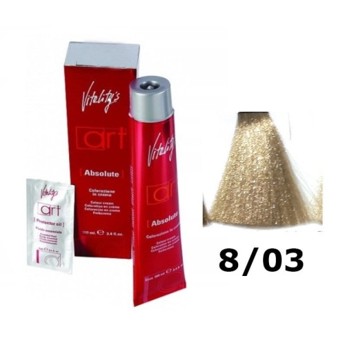 Vitalitys Art Absolute Farba do włosów 8/03 Naturalny Złoty Jasny Blond 100 ml