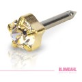 BLOMDAHL kolczyk przekłuciowy Tiffany Crystal Gold 5 mm