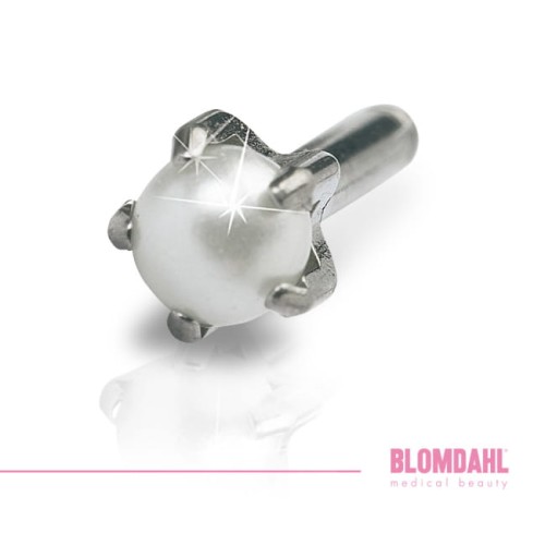BLOMDAHL kolczyk przekłuciowy Tiffany Pearl Silver 4 mm