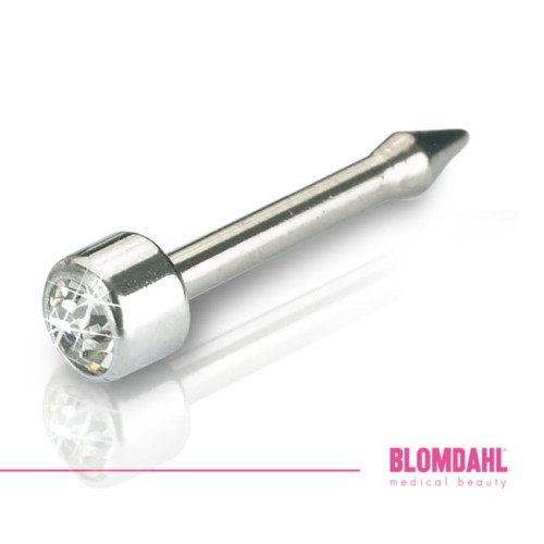 Blomdahl Hipoalergiczny kolczyk przekłuciowy do nosa Short Mini Bezel Crystal 3 mm