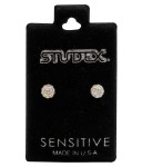 Studex Sensitive Kolczyki hipoalergiczne Kulka z kryształkami 4,5 mm