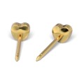 kolczyki studex system75 serduszko złote 4 mm
