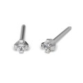Kolczyki Studex System75 Cubic Zirconia w pazurkach srebrnych