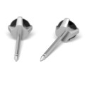 Kolczyki Studex System75 Czarna Cubic Zirconia w pazurkach srebrnych 4 mm