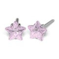 Kolczyki Studex System75 Różowa Cubic Zirconia szlif gwiaździsty 5 mm