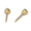 Kolczyki Studex System75 Brylant w pazurkach złotych 3 mm