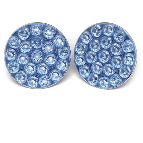 Studex Sensitive Kolczyki hipoalergiczne Dysk z cyrkoniami Aquamarine 8 mm