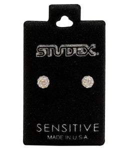 Studex Sensitive Kolczyki hipoalergiczne Kulka z kryształkami 8 mm