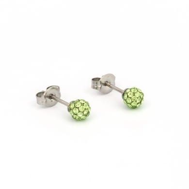 Studex Sensitive Kolczyki hipoalergiczne Kulka z peridotami 4,5 mm
