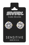 Studex Sensitive Kolczyki hipoalergiczne Cyrkonia w pazurkach złotych 4 mm