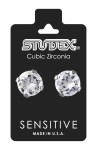 Studex Sensitive Kolczyki hipoalergiczne Cyrkonia w pazurkach srebrnych 4 mm