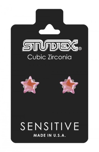 Studex Sensitive Kolczyki hipoalergiczne Cyrkon gwiaździsty w pazurkach srebrnych 5 mm