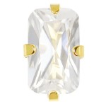 Studex Sensitive kolczyki hipoalergiczne Cyrkonia w pazurkach złotych 5x3 mm