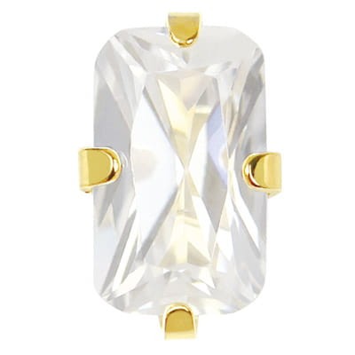 Studex Sensitive Kolczyki hipoalergiczne Cyrkonia w pazurkach złotych 5x3 mm(1354)-S884STX