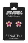Studex Sensitive kolczyki hipoalergiczne złote Stokrotka Light Rose 5 mm