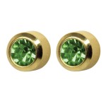 Kolczyki  Studex Plus Peridot w oprawie złotej R208Y