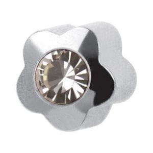 Kolczyki  Studex Plus Kwiatek srebrny z brylantem R508-4W
