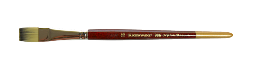 Pędzel do zdobień płaski Kozłowski 986 włosie Racoon