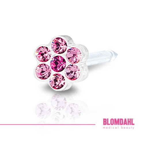 BLOMDAHL kolczyk przekłuciowy Daisy Light Rose/ Rose 5 mm