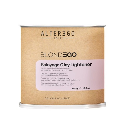Różowy bezpyłowy proszek rozjaśniający Alter Ego BlondEgo Balayage Clay Lightener 450 g