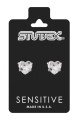 Studex Sensitive kolczyki hipoalergiczne Cyrkonia serduszko w pazurkach srebrych 5x5 mm