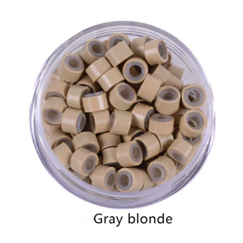 Mikroringi do przedłużania włosów z silikonem Blond 100 szt
