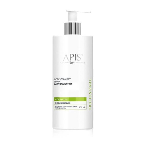 APIS Acne Stop Oczyszczający tonik antybakteryjny z zieloną herbatą 500 ml