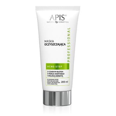 APIS Acne Stop Maska oczyszczająca z czarnym błotem z Morza Martwego i zieloną herbatą 200 ml