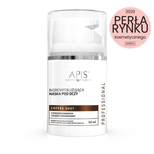 APIS Coffee Shot Biorewitalizująca maska pod oczy z kwasem kawowym i olejem z nasion kawy 50 ml