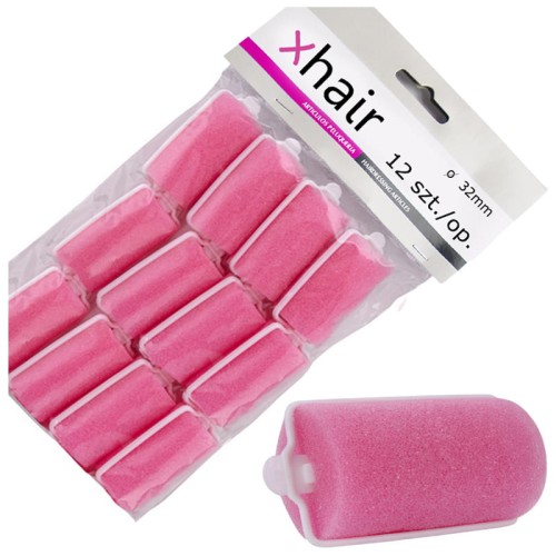 Xhair Wałki piankowe z gąbki do włosów 32 mm 12 szt