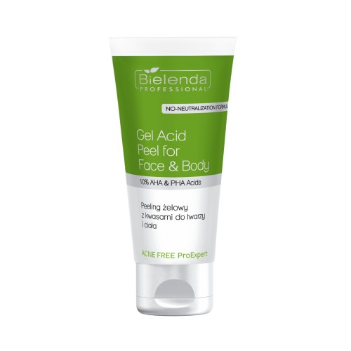 Bielenda Professional Acne Free ProExpert Żelowy peeling z kwasami do twarzy i ciała 150 ml