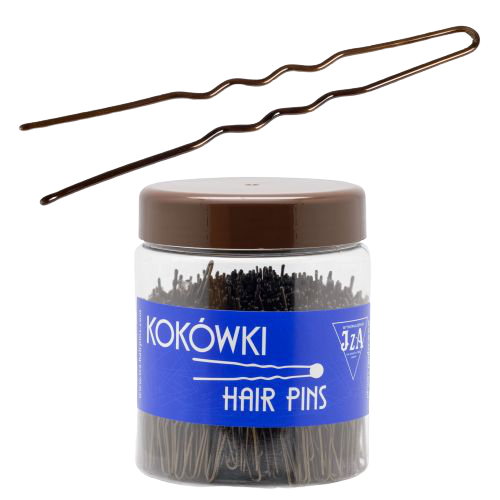 Iza Kokówki szpilki fryzjerskie karbowane brązowe 75 mm 500 g