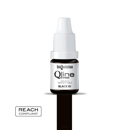 Qline Pro Barwnik do makijażu permanentnego 5 ml Black 01