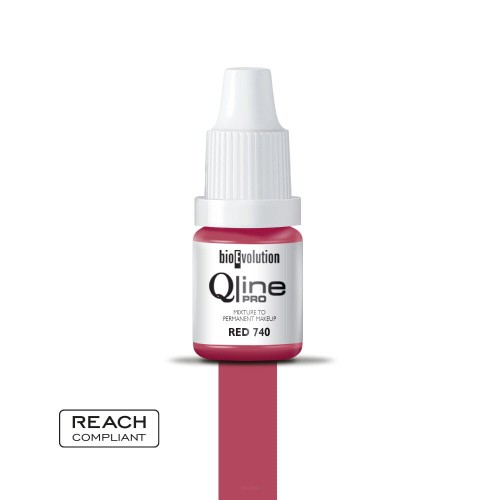 Qline Pro Barwnik do makijażu permanentnego 740 Red 5 ml