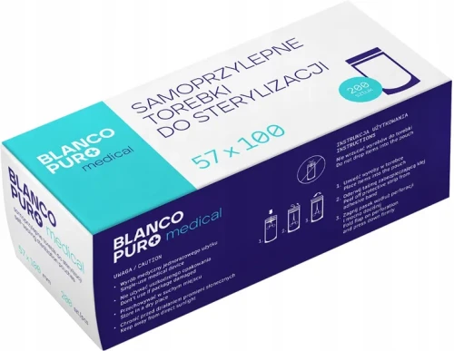 Blanco Puro Medisal Torebki do sterylizacji 57 mm x 100 mm 200 sztuk