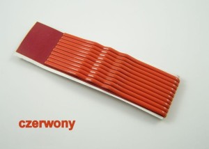 Wsuwki z kulką do włosów 60 mm Czerwone 100 szt