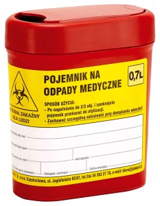 Pojemnik na odpady medyczne 0,7 l