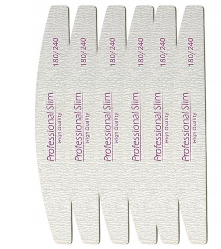 Pilnik do paznokci łódka Slim Professional 180/240 - 25 szt