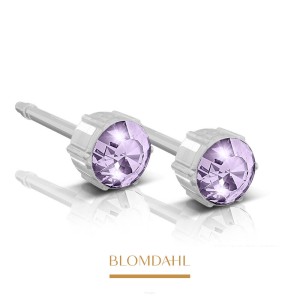 Kolczyki hipoalergiczne Violet 4 mm Blomdahl plastik medyczny