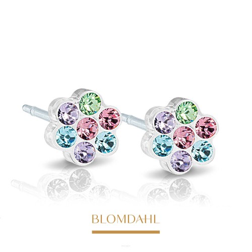 Kolczyki hipoalergiczne Daisy Light Fantasy 5 mm Blomdahl plastik medyczny