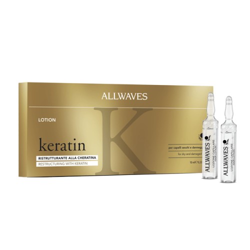 Allwaves Ampułki z keratyną do włosów suchych i zniszczonych 12x10ml