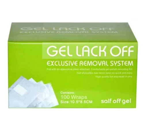 Gel Lack Off Folia z wacikiem do ściągania hybryd