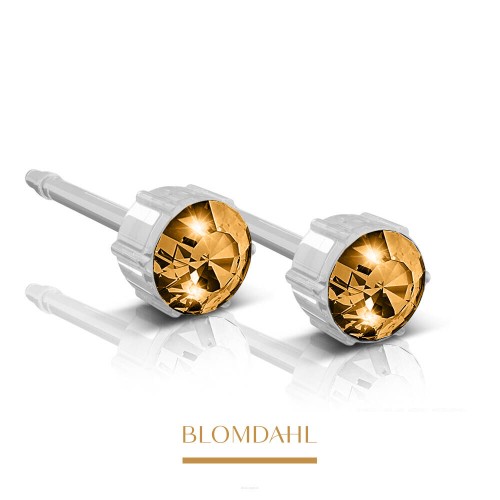 Kolczyki hipoalergiczne Golden Shadow 4 mm Blomdahl plastik medyczny