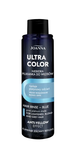 Joanna Ultra Color Płukanka niebieska do włosów siwych, blond i rozjaśnianych 150ml