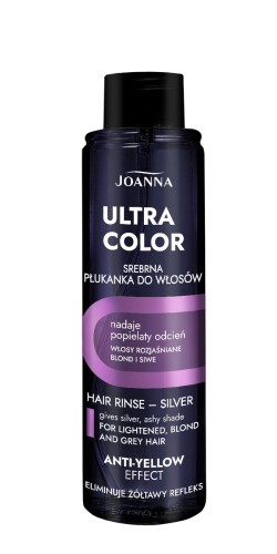 Joanna Ultra Color Płukanka srebrna do włosów siwych, blond i rozjaśnianych 150ml