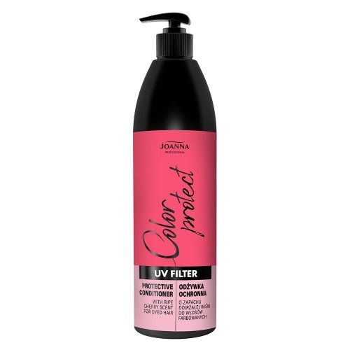 Joanna Professional Filtr UV Odżywka ochronna do włosów farbowanych o zapachu wiśni 1000 ml