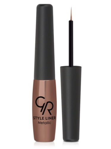 Golden Rose - STYLE LINER Metallic - Metaliczny tusz do kresek brązowy