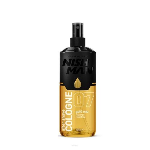 NishMan Barber After Shave 07 Woda kolońska w sprayu Gold One 400 ml