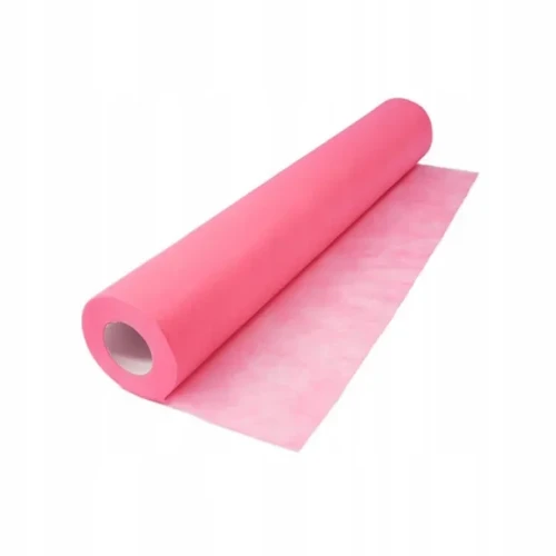 Jednorazowy podkład kosmetyczny włókninowy różowy 60 cm rolka 50 mb
